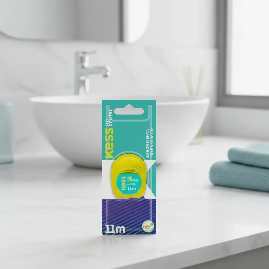🌿 Fio Dental Kess Encerado Menta Mini 11m