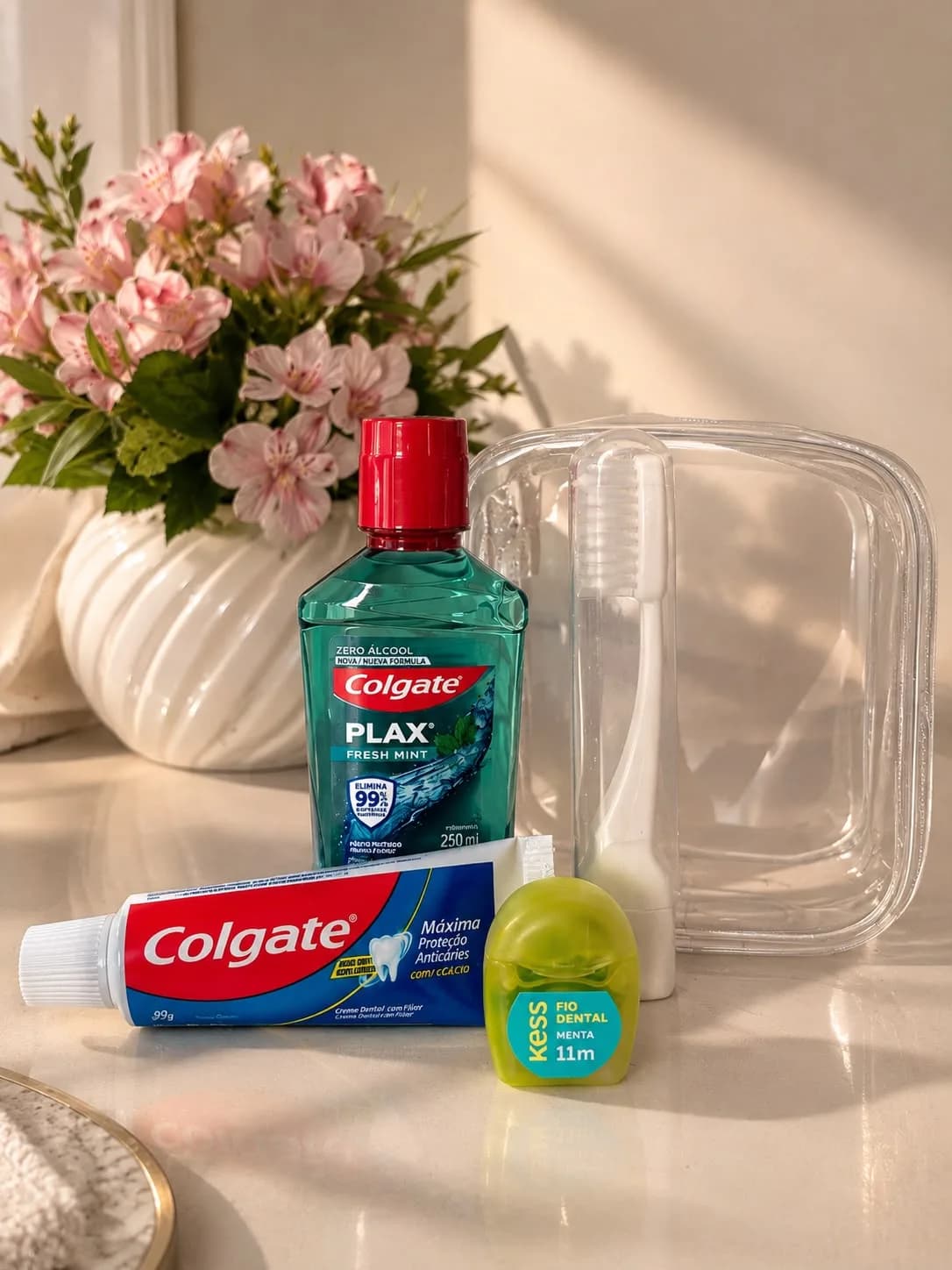 🦷✨ Kit Sorriso — Higiene Bucal Completa em Tamanho Mini