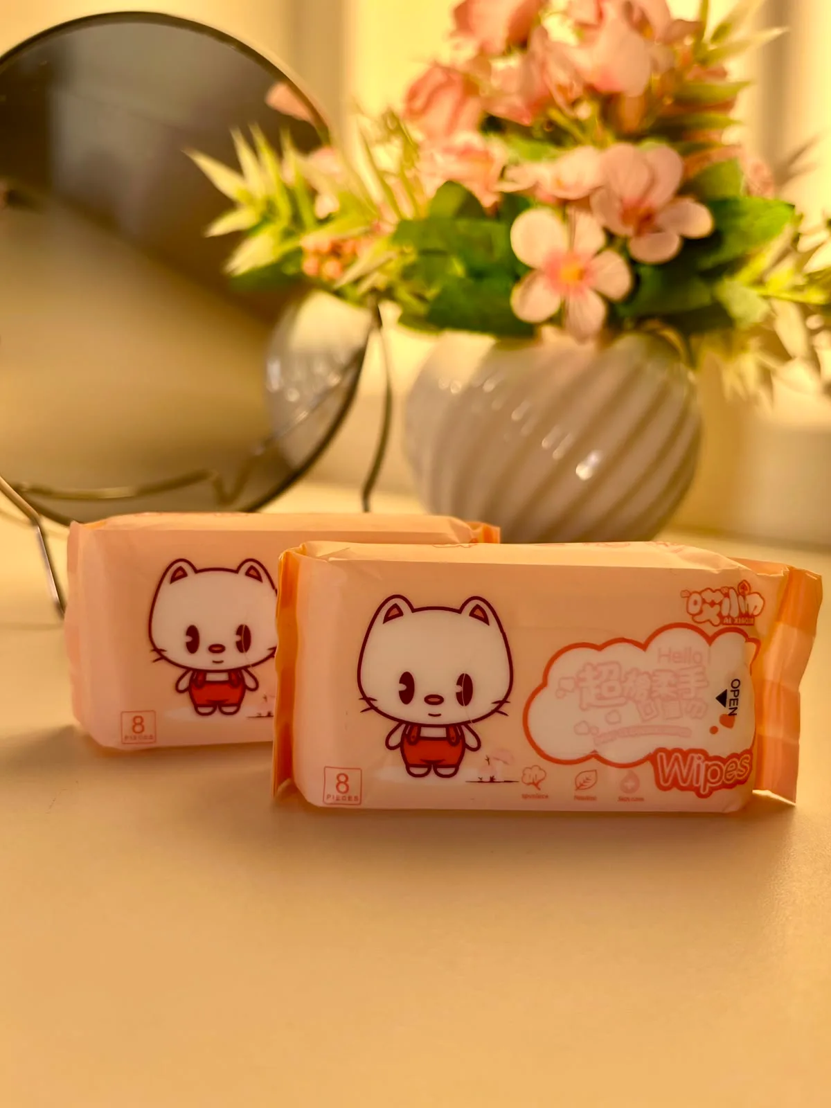 🌸 Lenço Removedor de Maquiagem Kitty