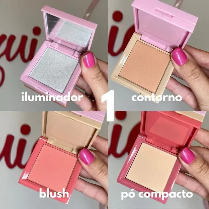✨ Estojo 4 em 1 (Pó compacto, Blush, iluminador e Contorno) - Bobbi Rara
